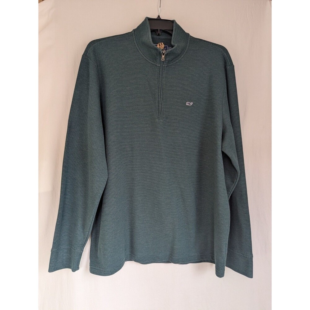 Vineyard Vines by Shep & Ian Mens Sweater  1/4 Zip Pullover Mens 2XL  Green
